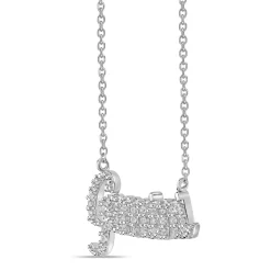Gemini Lab Created White Sapphire Necklace In Sterling Silver