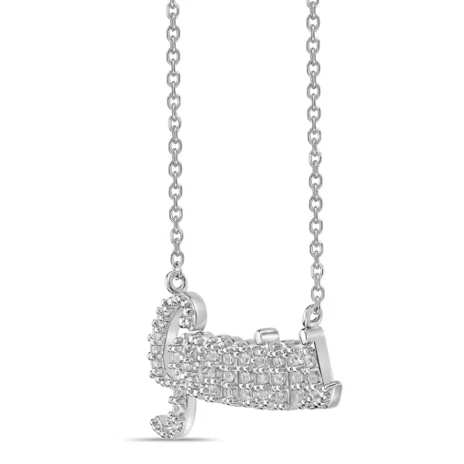Gemini Lab Created White Sapphire Necklace In Sterling Silver
