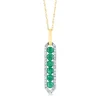 Gemstone And Diamond Pendant In 10K Yellow Gold (1/5 Ct. Tw.)