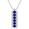 Gemstone And Diamond Vertical Bar Pendant In 14K Gold (1/10 Ct. Tw.)