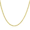 Glitter Hollow Rope Chain In 14K Yellow Gold, 24"