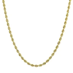 Glitter Rope Chain In 14K Yellow Gold, 18"
