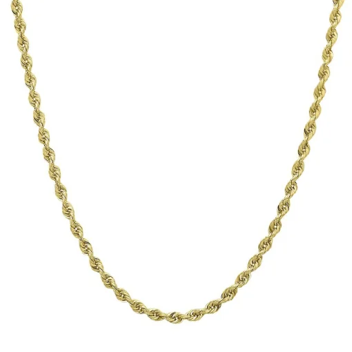 Glitter Rope Chain In 14K Yellow Gold, 18"