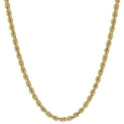Glitter Rope Chain In 14K Yellow Gold, 22"
