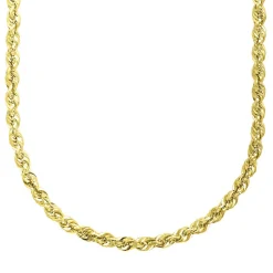 Glitter Rope Chain In 14K Yellow Gold, 20"