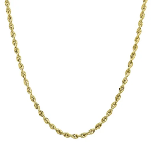 Glitter Rope Chain In 14K Yellow Gold, 18"