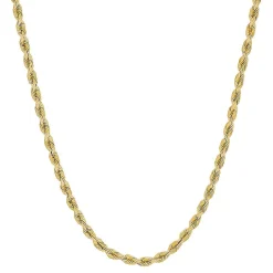 Glitter Rope Chain In 14K Yellow Gold, 24"