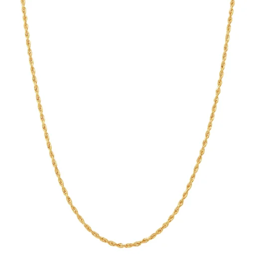 Glitter Rope Chain In 14K Yellow Gold, 22"