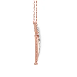 Graduated Bypass Necklace In 10K Rose Gold (1/4 Ct. Tw.)