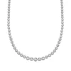 Graduated Diamond Tennis Necklace In Sterling Silver (1/2 Ct. Tw.)