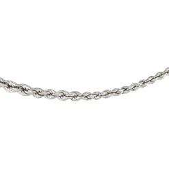 Graduated Rope Chain Necklace In Sterling Silver, 22"