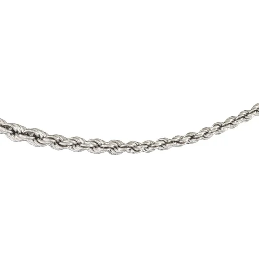 Graduated Rope Chain Necklace In Sterling Silver, 22"
