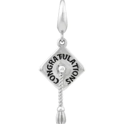 Graduation Charm In Sterling Silver