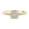 Halo Ring In 10K Yellow Gold (1/4 Ct. Tw.)