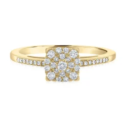 Halo Ring In 10K Yellow Gold (1/4 Ct. Tw.)