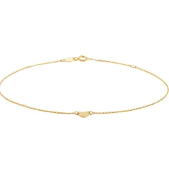 Heart Anklet In 14K Yellow Gold