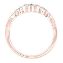 Heart Cluster Diamond Ring In 10K Rose Gold (1/5 Ct. Tw.)