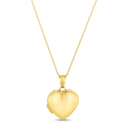 Heart Locket Pendant Polished In 14K Yellow Gold