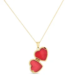 Heart Locket Pendant Polished In 14K Yellow Gold