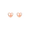 Heart Stud Earrings In 14K Rose Gold