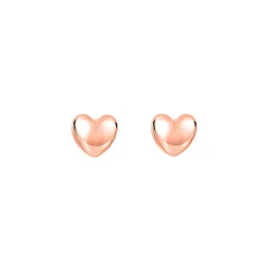 Heart Stud Earrings In 14K Rose Gold