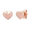 Heart Stud Earrings In 14K Rose Gold