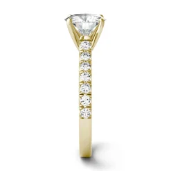Hearts & Arrows Moissanite Ring In 14K Yellow Gold (1 7/8 Ct. Tw.)