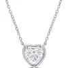 Heart-Shaped Moissanite Necklace In Sterling Silver (2 Ct.)