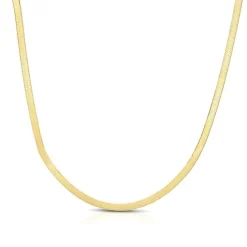 Herringbone Chain In 14K Yellow Gold, 18"