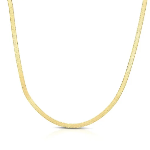 Herringbone Chain In 14K Yellow Gold, 18"