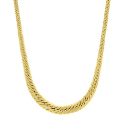 Herringbone Necklace In 14K Yellow Gold