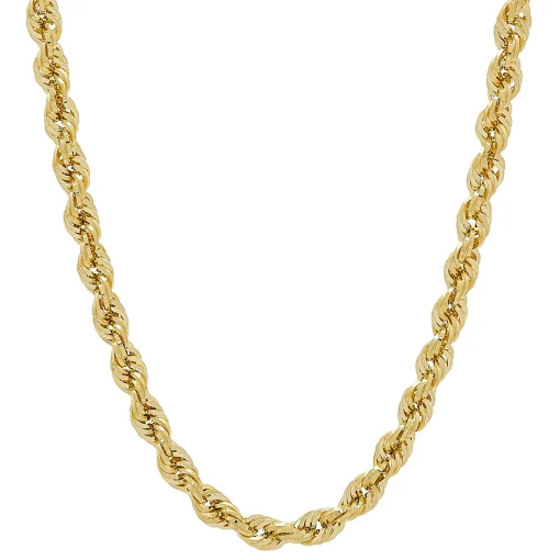 Hollow Glitter Rope Chain In , 30"