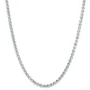 Hollow Link Chain In 10K White Gold