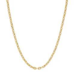 Hollow Link Chain In 14K Yellow Gold