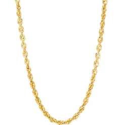 Hollow Twisted Chain In 14K Yellow Gold, 18"
