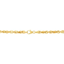 Hollow Twisted Chain In 14K Yellow Gold, 18"