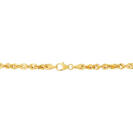 Hollow Twisted Chain In 14K Yellow Gold, 18"