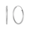 Hoop Earring In 14K White Gold, 16Mm