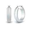 Hoop Earrings In 14K White Gold