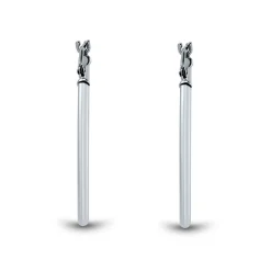 Hoop Earrings In 14K White Gold