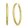 Hoop Earrings In 14K Yellow Gold