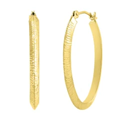 Hoop Earrings In 14K Yellow Gold