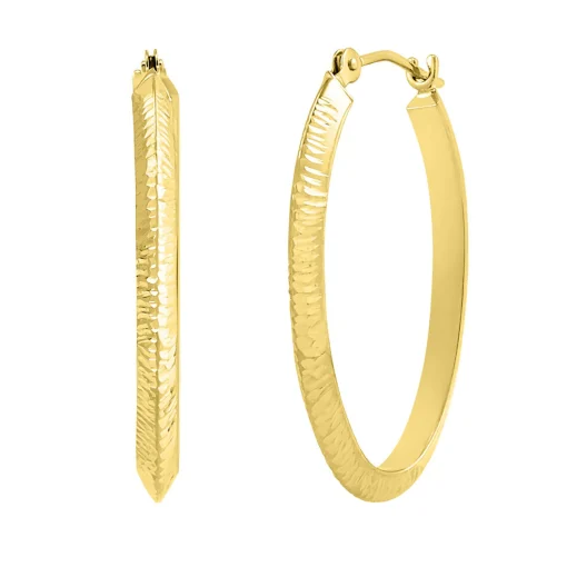 Hoop Earrings In 14K Yellow Gold