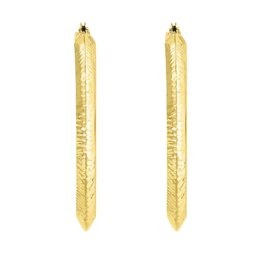 Hoop Earrings In 14K Yellow Gold