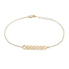 Horizontal Curb Link Bar Bracelet In Vermeil