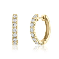 Huggie Hoop Earrings In 14K Yellow Gold (5/8 Ct. Tw.)