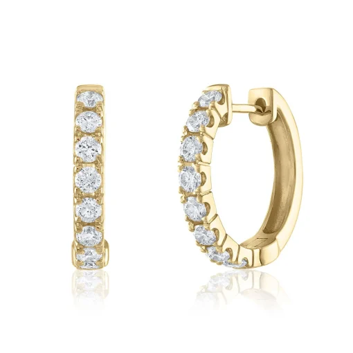 Huggie Hoop Earrings In 14K Yellow Gold (5/8 Ct. Tw.)
