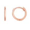 Huggie Hoop Earrings With Rounded Edges In 14K Rose Gold