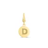 Initial Charm Disc With Letter "D" In 10K Yellow Gold