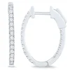 Inside-Out Diamond Hoop Earrings In 14K White Gold (1/2 Ct. Tw.)